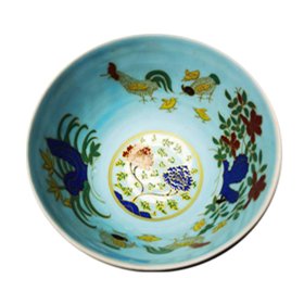 明代 古陶磁器 青花 染付 手絵 釉裡紅 鶏缸杯 人物故事